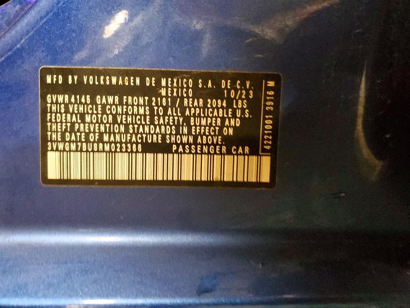 Aukcja sprzedaży 2024 Volkswagen Jetta, vin: 3VWGM7BU8RM023366, numer aukcji: 46493296