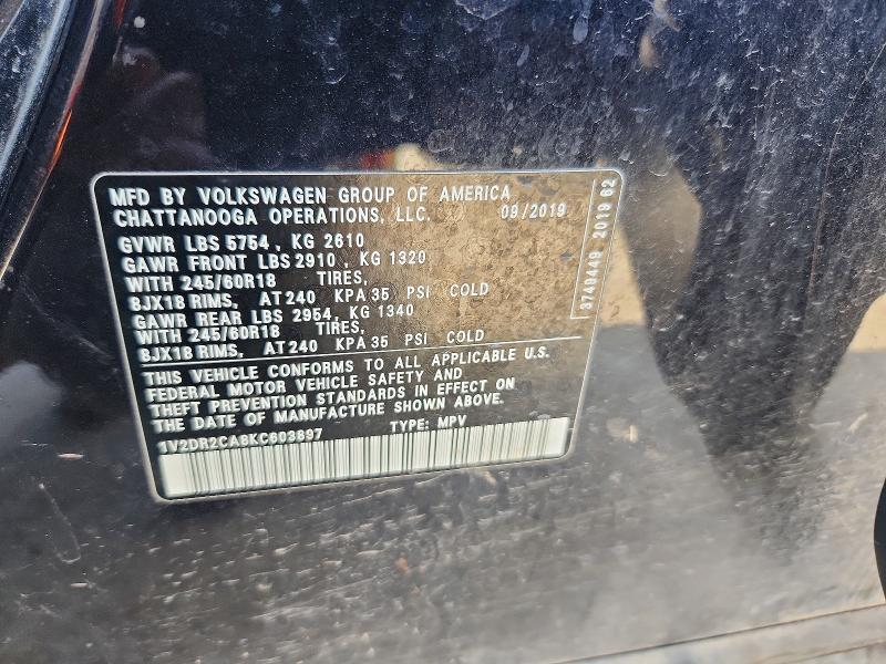 Aukcja sprzedaży 2019 Volkswagen Atlas, vin: 1V2DR2CA8KC603897, numer aukcji: 46906726