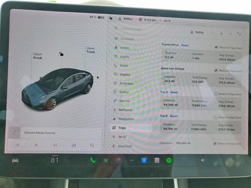 46523066 :رقم المزاد ، 5YJ3E1EB7KF391683 vin ، 2019 Tesla Model 3 مزاد بيع