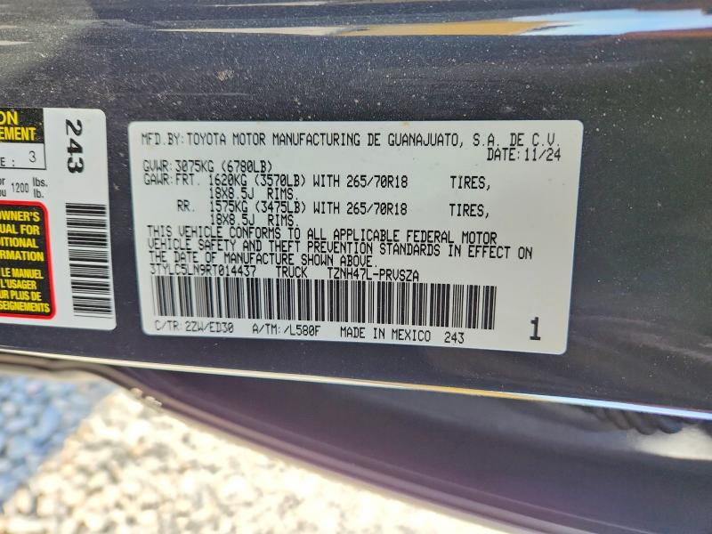 Продажа на аукционе авто 2024 Toyota Tacoma, vin: 3TYLC5LN9RT014437, номер лота: 47420356