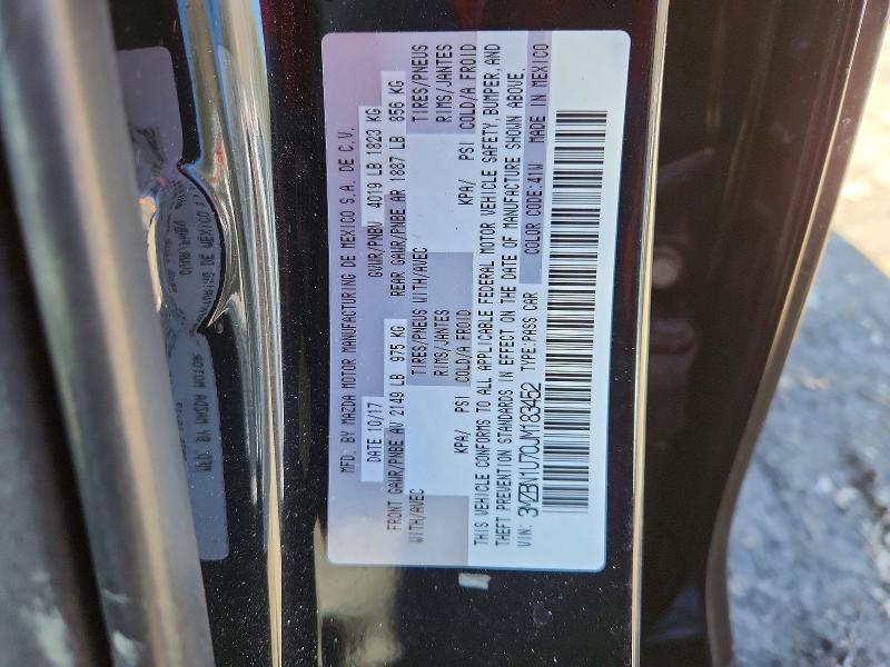 47416656 :رقم المزاد ، 3MZBN1U70JM183452 vin ، 2018 Mazda 3 مزاد بيع