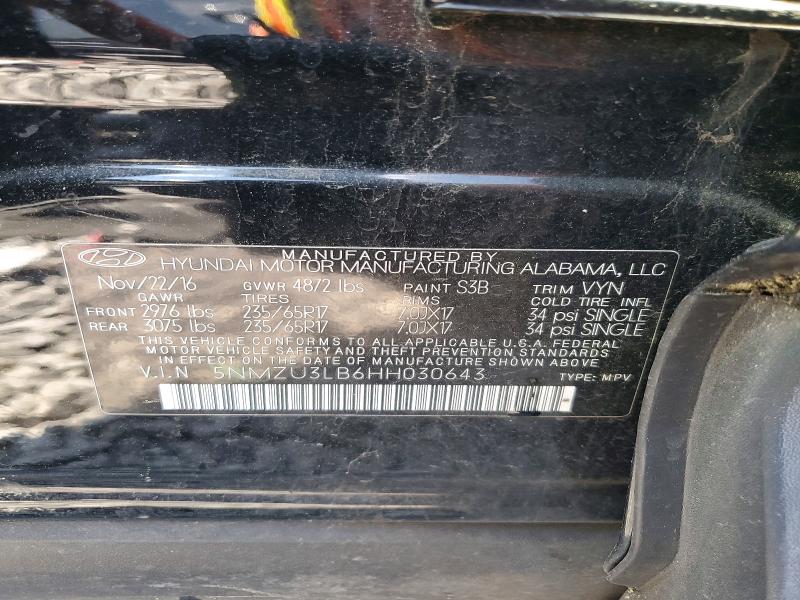 Продажа на аукционе авто 2017 Hyundai Santa Fe Sport, vin: 5NMZU3LB6HH030643, номер лота: 46340316