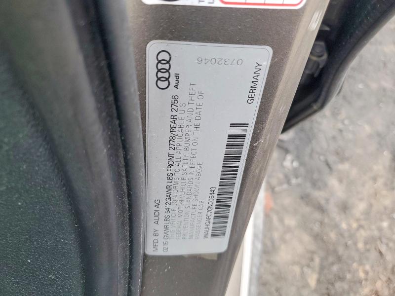 79598525 :رقم المزاد ، WAUHGAFC7GN006443 vin ، 2016 Audi A6 مزاد بيع