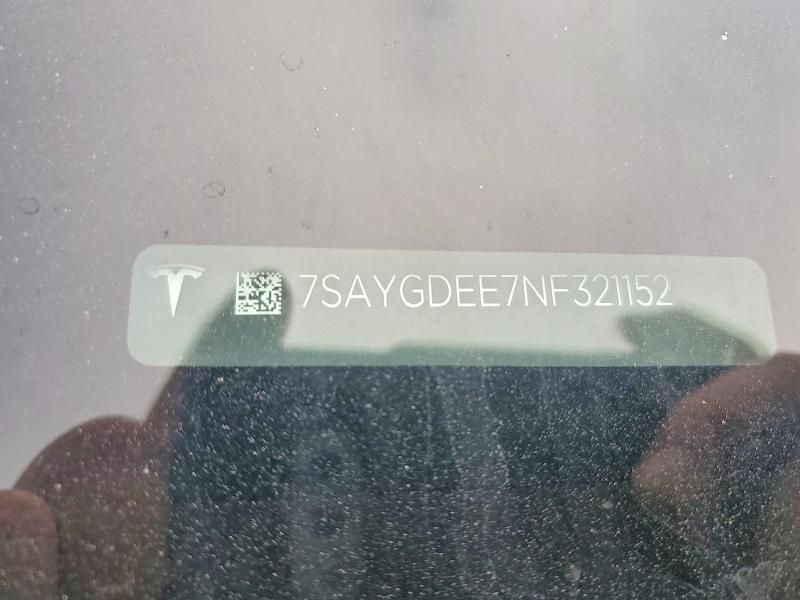 78550875 :رقم المزاد ، 7SAYGDEE7NF321152 vin ، 2022 Tesla Model Y مزاد بيع