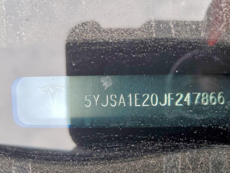 2018 Tesla Model S მანქანა იყიდება აუქციონზე, vin: 5YJSA1E20JF247866, აუქციონის ნომერი: 48342666