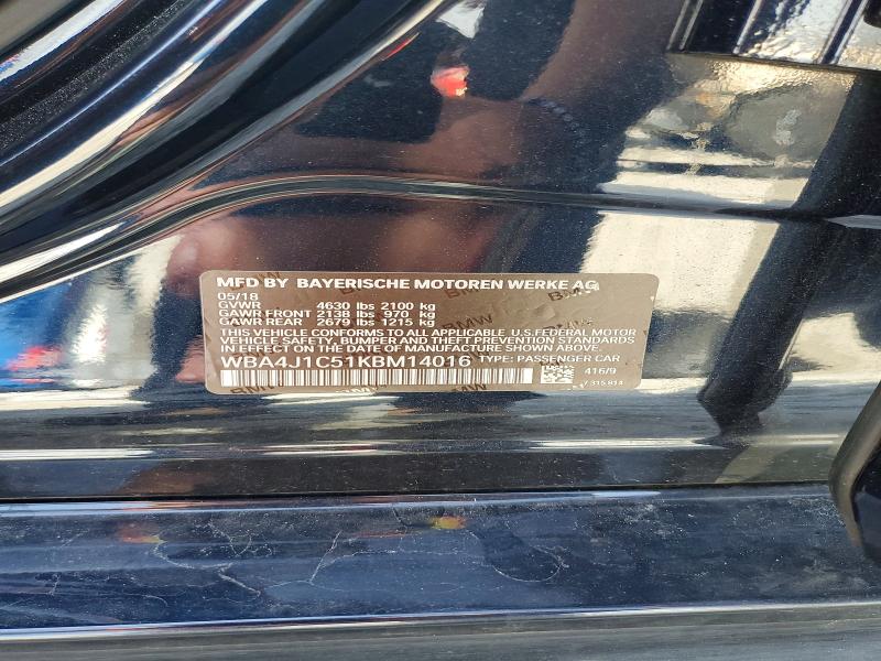 Продажа на аукционе авто 2019 Bmw 430i, vin: WBA4J1C51KBM14016, номер лота: 45698946