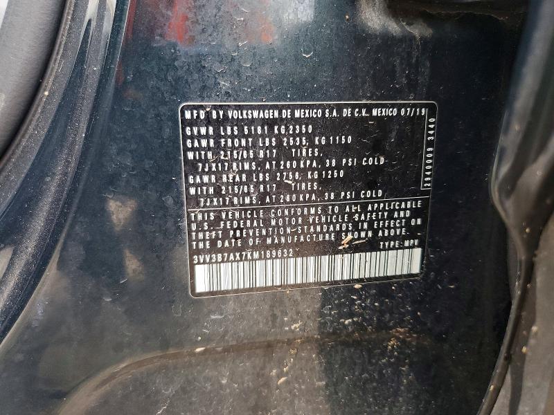 Продаж на аукціоні авто 2019 Volkswagen Tiguan, vin: 3VV3B7AX7KM189632, номер лоту: 46811176