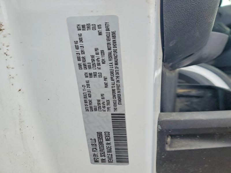 Продажа на аукционе авто 2021 Ram Promaster 2500, vin: 3C6LRVDG6ME585680, номер лота: 45986146
