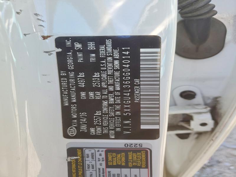 2016 Kia Optima მანქანა იყიდება აუქციონზე, vin: 5XXGU4L36GG040141, აუქციონის ნომერი: 46548696