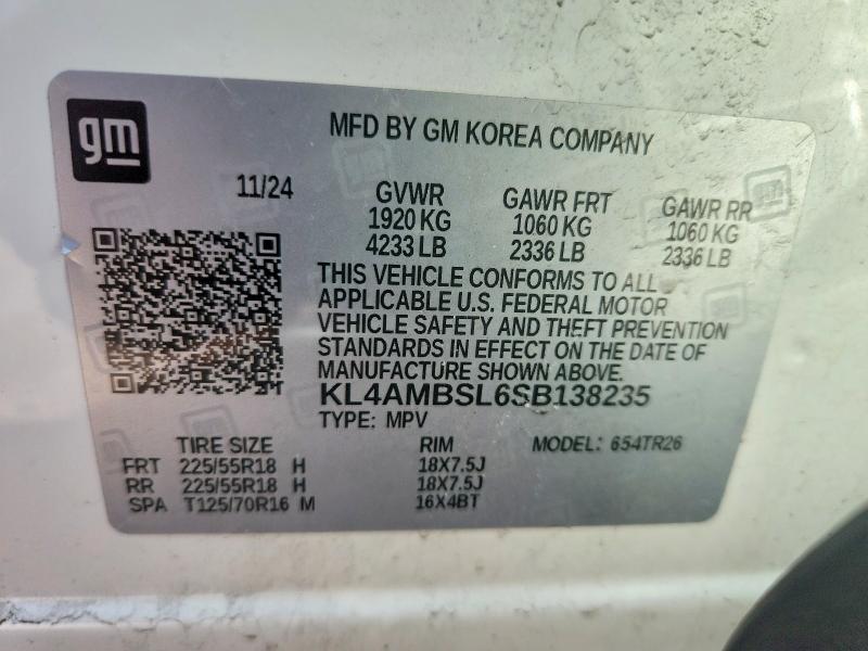 Aukcja sprzedaży 2025 Buick Encore Gx, vin: KL4AMBSL6SB138235, numer aukcji: 45620086