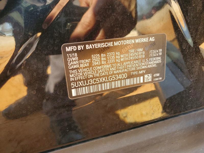 2019 Bmw X4 მანქანა იყიდება აუქციონზე, vin: 5UXUJ3C5XKLG53400, აუქციონის ნომერი: 41758226