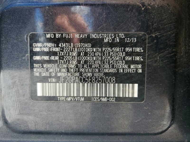 2014 Subaru Xv Crosstrek მანქანა იყიდება აუქციონზე, vin: JF2GPACC5E8257008, აუქციონის ნომერი: 77822685