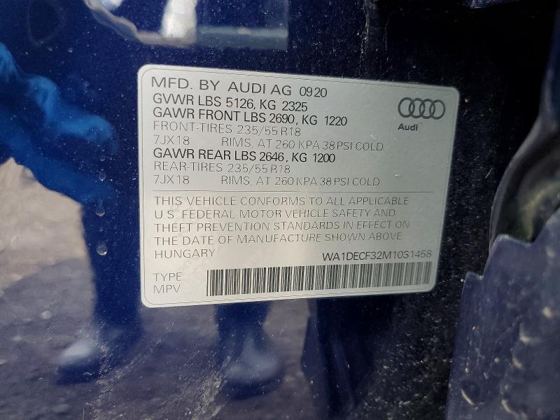 Продажа на аукционе авто 2021 Audi Q3, vin: WA1DECF32M1031458, номер лота: 48334256