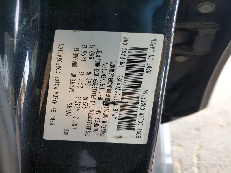 Продаж на аукціоні авто 2013 Mazda Speed, vin: JM1BL1L37D1709083, номер лоту: 46961276