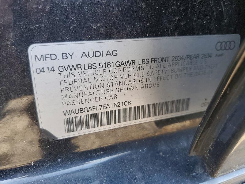 Aukcja sprzedaży 2014 Audi S4, vin: WAUBGAFL7EA152108, numer aukcji: 47603126