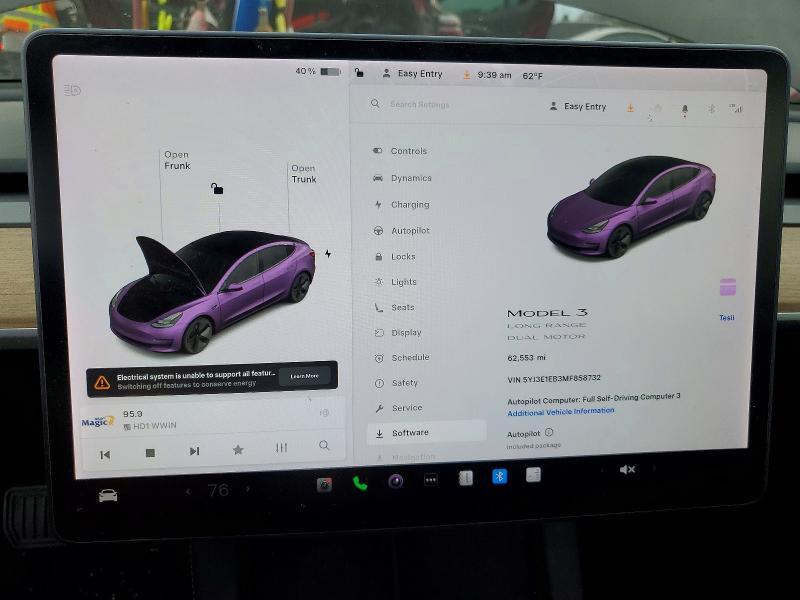 41975536 :رقم المزاد ، 5YJ3E1EB3MF858732 vin ، 2021 Tesla Model 3 مزاد بيع
