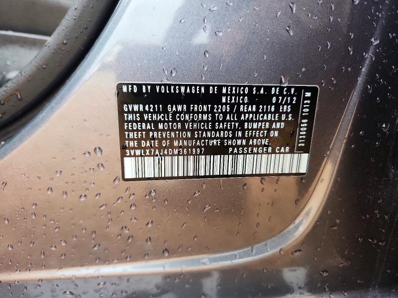Продажа на аукционе авто 2013 Volkswagen Jetta, vin: 3VWLX7AJ4DM361997, номер лота: 41742506
