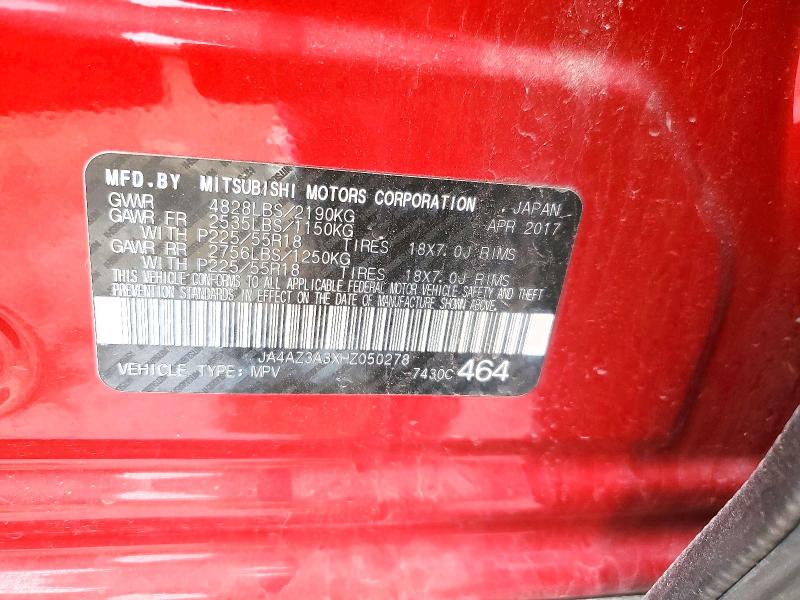 Aukcja sprzedaży 2017 Mitsubishi Outlander, vin: JA4AZ3A3XHZ050278, numer aukcji: 47186076