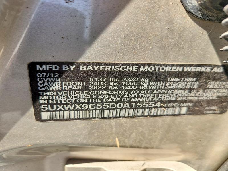 Продажа на аукционе авто 2013 Bmw X3, vin: 5UXWX9C55D0A15554, номер лота: 47893606