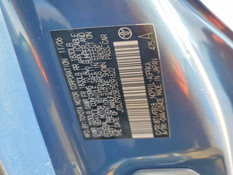Aukcja sprzedaży 2007 Toyota Yaris, vin: JTDJT923875091622, numer aukcji: 47179426