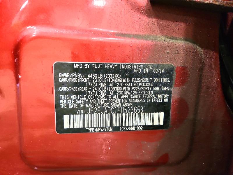 Aukcja sprzedaży 2015 Subaru Forester, vin: JF2SJADC1FH523653, numer aukcji: 79572705