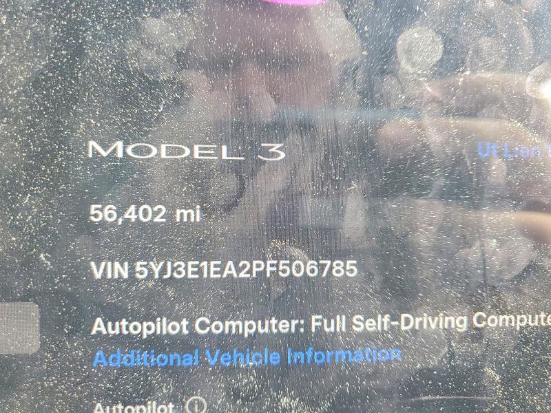 45736356 :رقم المزاد ، 5YJ3E1EA2PF506785 vin ، 2023 Tesla Model 3 مزاد بيع