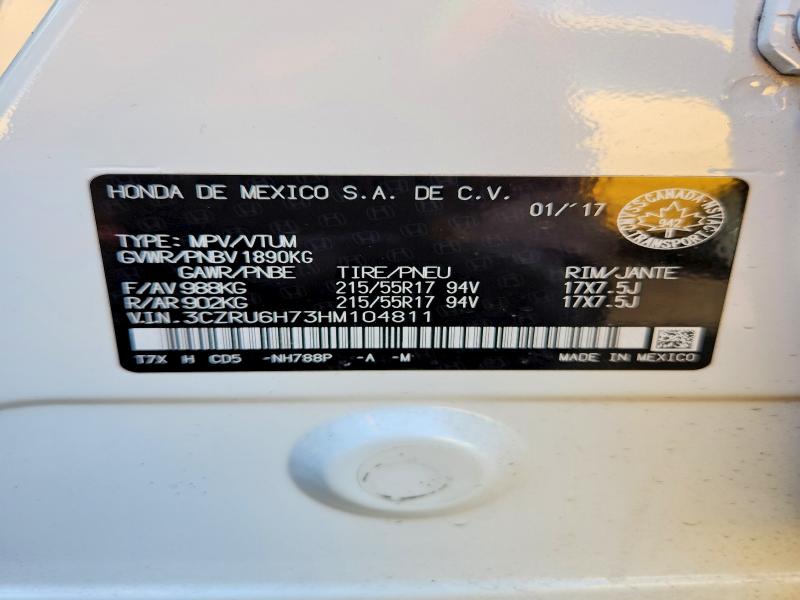 Продаж на аукціоні авто 2017 Honda Hr-v, vin: 3CZRU6H73HM104811, номер лоту: 79732805