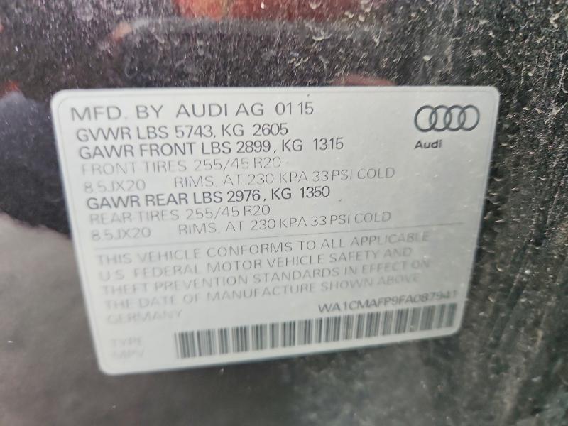 Aukcja sprzedaży 2015 Audi Q5, vin: WA1CMAFP9FA087941, numer aukcji: 46607916
