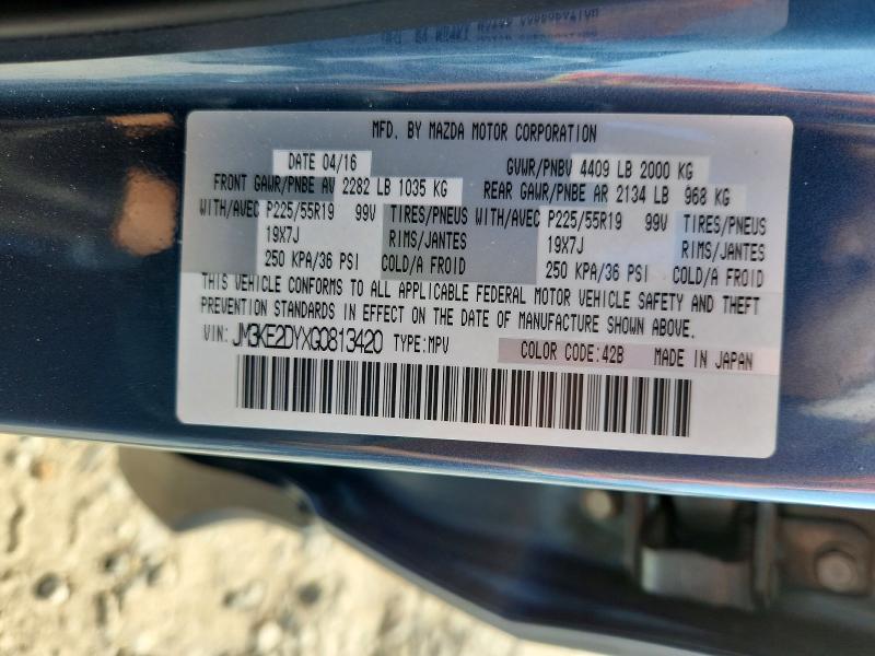 Aukcja sprzedaży 2016 Mazda Cx-5, vin: JM3KE2DYXG0813420, numer aukcji: 47587166