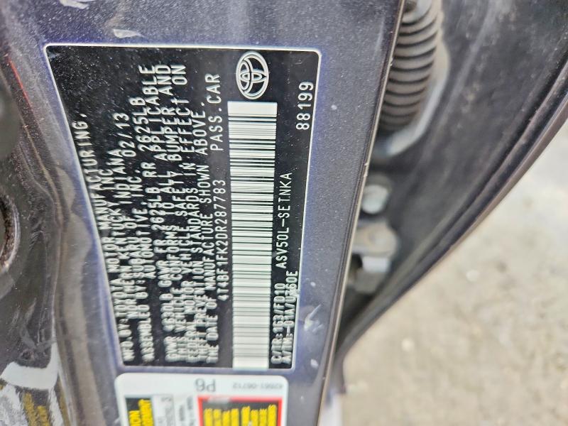 Aukcja sprzedaży 2013 Toyota Camry, vin: 4T4BF1FK2DR287783, numer aukcji: 47595076