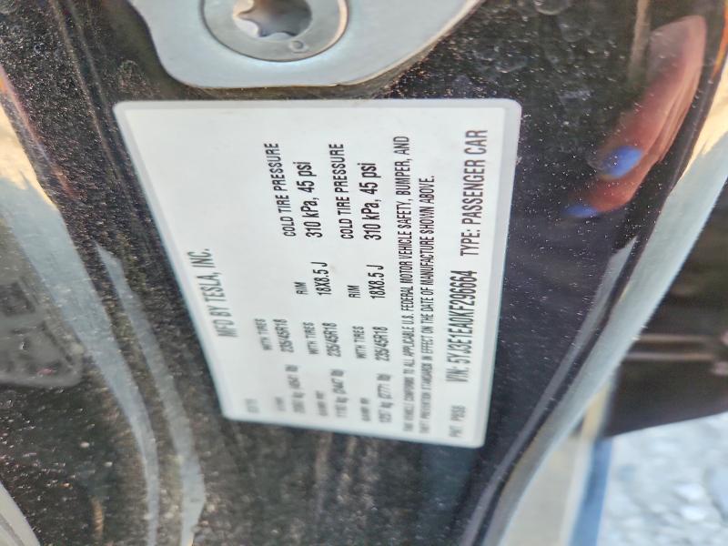 2019 Tesla Model 3 მანქანა იყიდება აუქციონზე, vin: 5YJ3E1EA0KF296664, აუქციონის ნომერი: 48083196