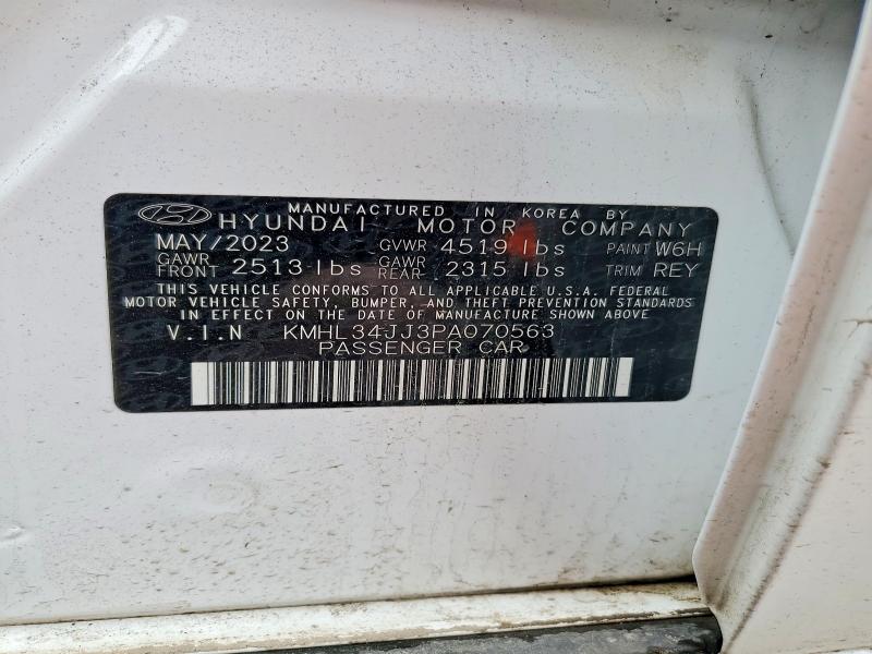 Продаж на аукціоні авто 2023 Hyundai Sonata Hybrid, vin: KMHL34JJ3PA070563, номер лоту: 45655536