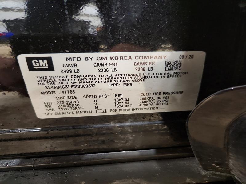 41916846 :رقم المزاد ، KL4MMGSL8MB060392 vin ، 2021 Buick Encore Gx مزاد بيع
