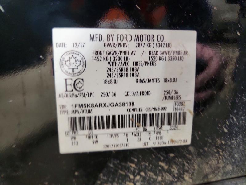 Aukcja sprzedaży 2018 Ford Explorer, vin: 1FM5K8ARXJGA38139, numer aukcji: 79845355