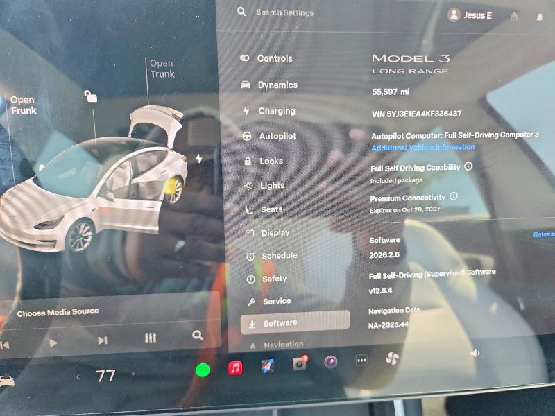 Aukcja sprzedaży 2019 Tesla Model 3, vin: 5YJ3E1EA4KF336437, numer aukcji: 46176156