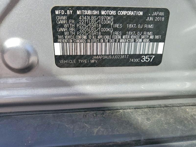 Auction sale of the 2018 Mitsubishi Outlander Sport, vin: JA4AP3AU9JU023817, lot number: 48391616