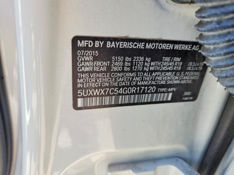 Продаж на аукціоні авто 2016 Bmw X3, vin: 5UXWX7C54G0R17120, номер лоту: 47094666