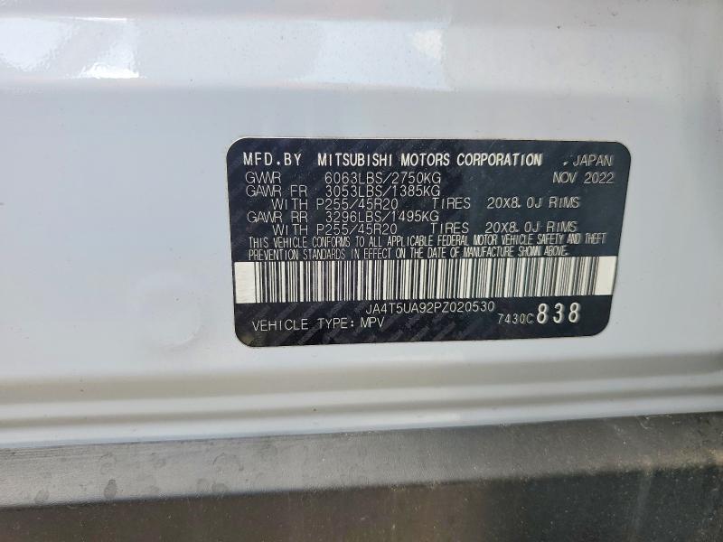 Продаж на аукціоні авто 2023 Mitsubishi Outlander, vin: JA4T5UA92PZ020530, номер лоту: 47919956