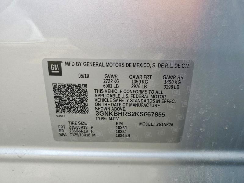 Продаж на аукціоні авто 2019 Chevrolet Blazer, vin: 3GNKBHRS2KS667855, номер лоту: 47017116