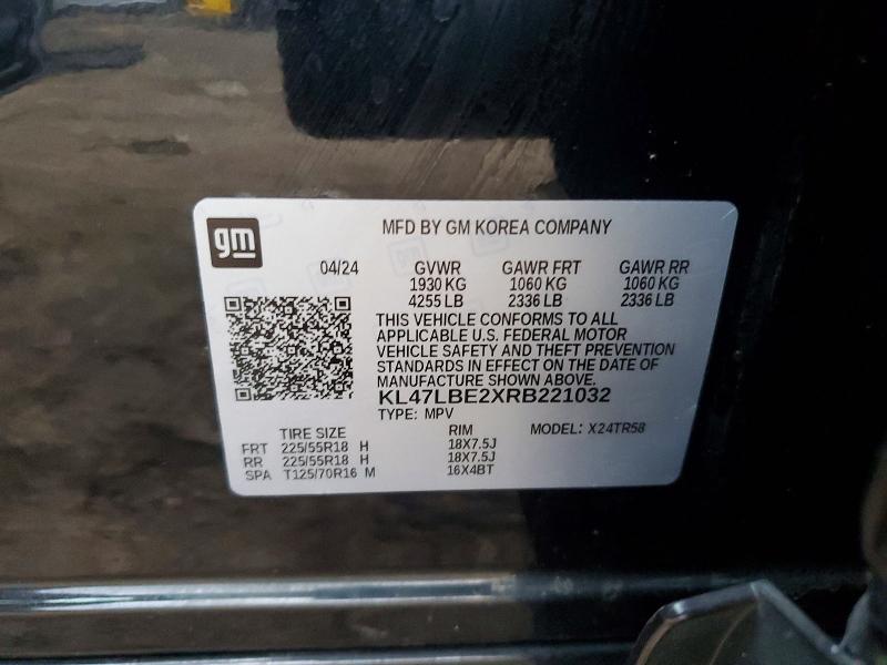 2024 Buick Envista მანქანა იყიდება აუქციონზე, vin: KL47LBE2XRB221032, აუქციონის ნომერი: 46731726