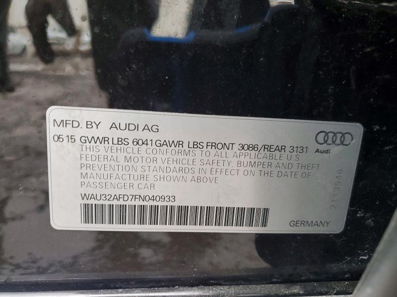 79644945 :رقم المزاد ، WAU32AFD7FN040933 vin ، 2015 Audi A8 مزاد بيع