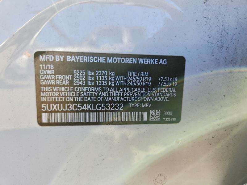 Aukcja sprzedaży 2019 Bmw X4, vin: 5UXUJ3C54KLG53232, numer aukcji: 47649946