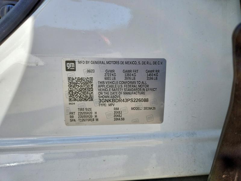 2023 Chevrolet Blazer მანქანა იყიდება აუქციონზე, vin: 3GNKBDR43PS226088, აუქციონის ნომერი: 46902236