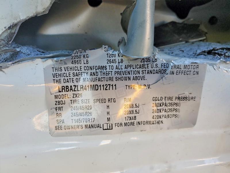 Aukcja sprzedaży 2021 Buick Envision, vin: LRBAZLR41MD112711, numer aukcji: 47208216