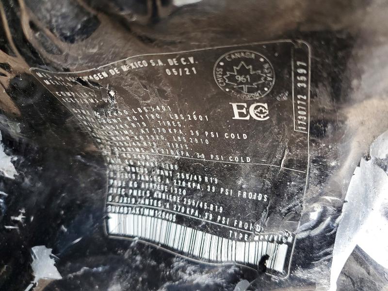 45498556 :رقم المزاد ، 3VV4B7AX1MM126405 vin ، 2021 Volkswagen Tiguan مزاد بيع