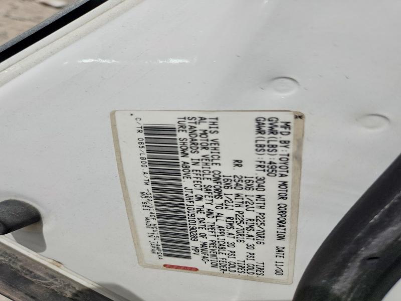 48010486 :رقم المزاد ، JTJHF10U910190289 vin ، 2001 Lexus Rx 300 مزاد بيع