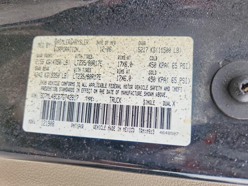 Продаж на аукціоні авто 2007 Dodge Ram 3500, vin: 3D7ML48C67G742817, номер лоту: 41617976