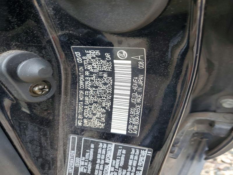 Продаж на аукціоні авто 2003 Lexus Is 300, vin: JTHBD192130076224, номер лоту: 41868856