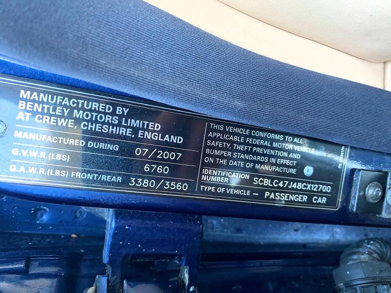 Продаж на аукціоні авто 2008 Bentley Arnage, vin: SCBLC47J48CX12700, номер лоту: 45949556