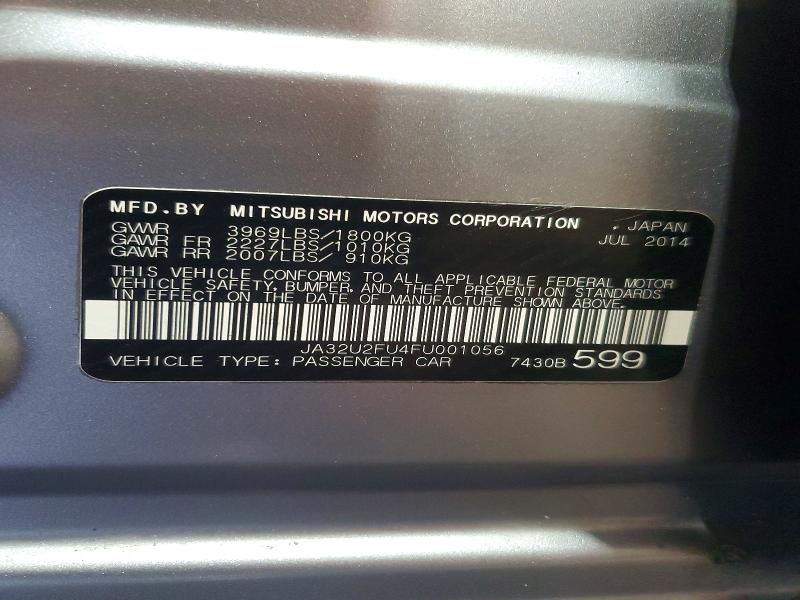 Продаж на аукціоні авто 2015 Mitsubishi Lancer, vin: JA32U2FU4FU001056, номер лоту: 47087256